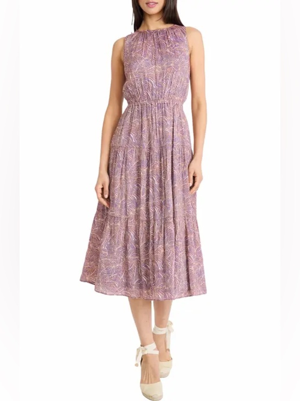NWT The Good Journey Sleeveless Fit and Flare Midi Dress In Plum Purple Size 18